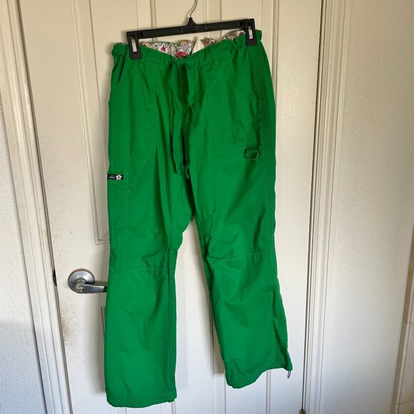 KOI Lindsey Scrub Pants 701-P Emerald Green Small Petite - Picture 1 of 10